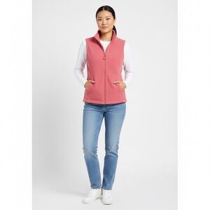 L.L. Bean Pink Medium Fleece Vest